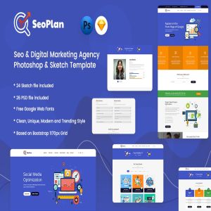 SEO&数字营销服务网站设计模板 SeoPlan – SEO & Digital Marketing Template