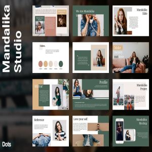 关于化妆/化妆师主题PPT幻灯片模板 Mandalika – Powerpoint Tamplate