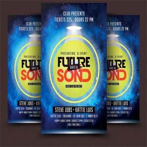 DJ音乐现场派对活动海报PSD模板 Guest DJ Party Flyer