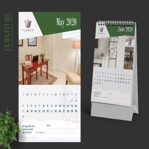 家具/室内装饰设计主题2020年活页台历日历模板 2020 Furniture / Interior Calendar Pro插图4