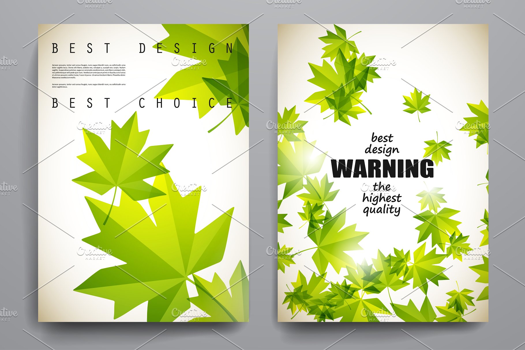 秋天主题小册子模板 Beautiful brochures in Autumn style