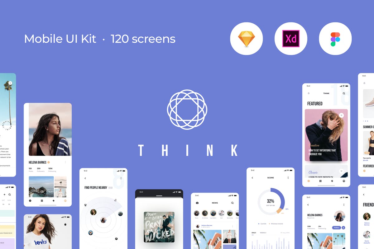 项目快速启动实用APP应用UI套件模板 Think Mobile UI Kit