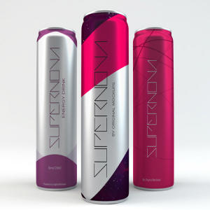 3D立体效果易拉罐外观设计样机04 3D Slim Can PSD Mockup 04