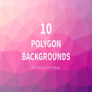 10款多边形图形矢量背景 10 Polygon Backgrounds in Vector
