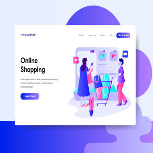 时尚的互联网概念网页插画下载[Ai]