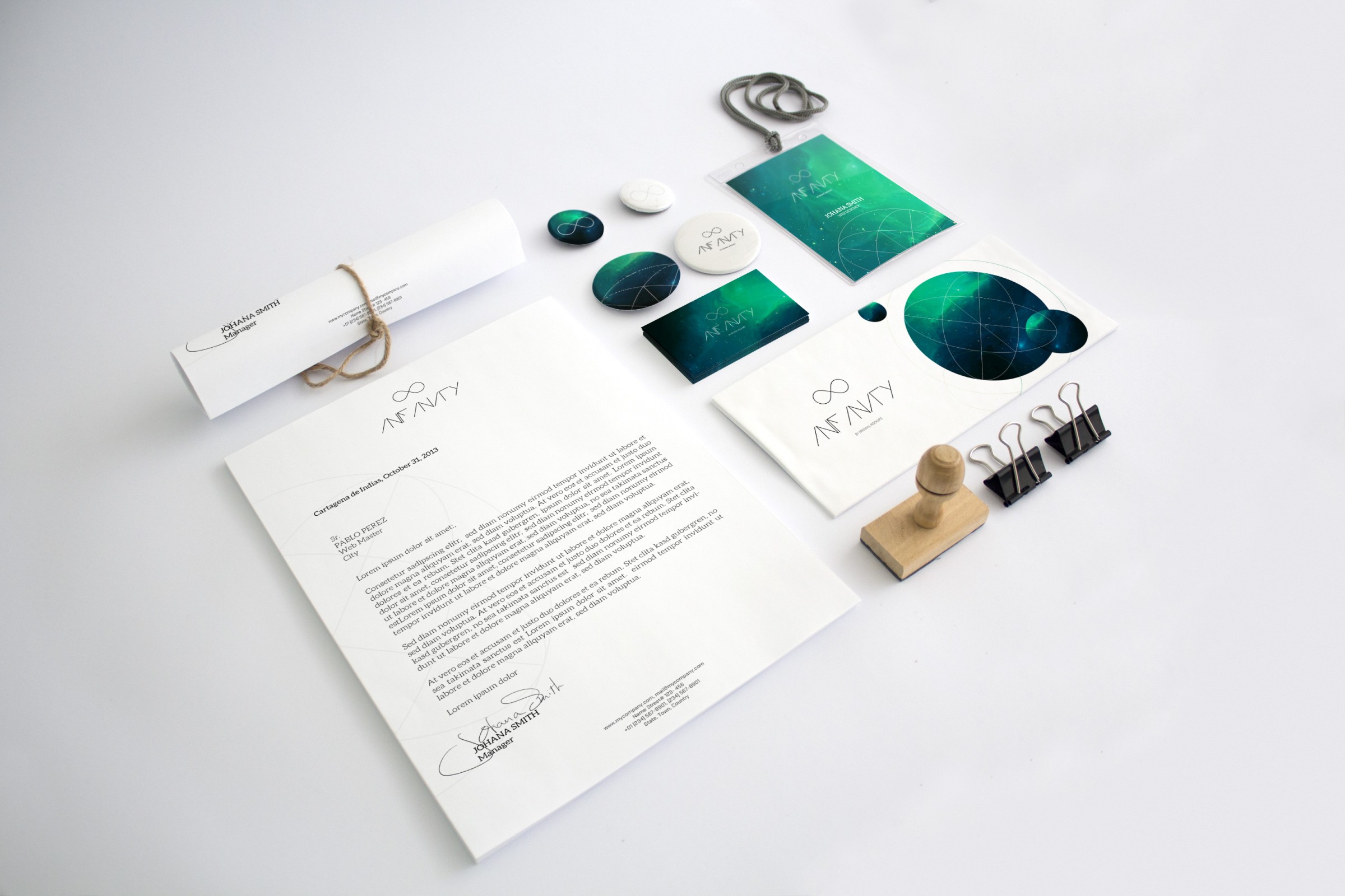 企业VI视觉设计效果图办公用品样机模板 Stationery Mockup 5