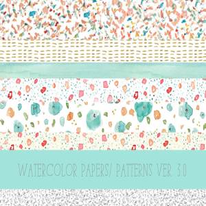 水彩碎花花瓣图形纹理 Watercolor Patterns 3.0