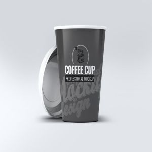 一次性咖啡纸杯外观设计样机v1 Coffee Cup Mock-Up V.1插图4