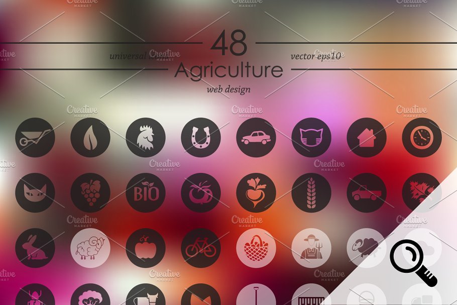 48枚农业主题图标 48 AGRICULTURE icons