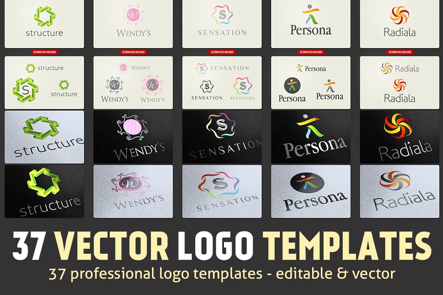 37款矢量Logo设计模板集 37 Vector Logo Templates