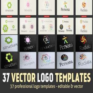 37款矢量Logo设计模板集 37 Vector Logo Templates插图1