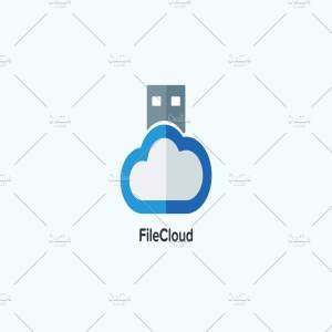 云存储主题Logo模板 File Cloud Logo Template