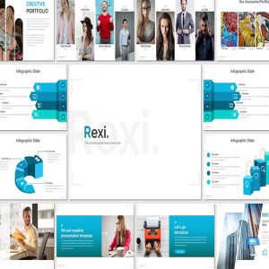 时尚高端极简主义的powerpoint幻灯片演示模板（pptx）