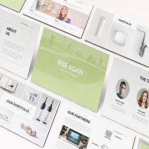 极简主义设计风格商务演示PPT幻灯片模板 Minimal Powerpoint Template