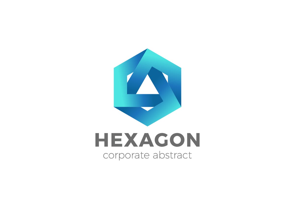 六边形金融财务主题Logo模板 Logo Hexagon Infinity Loop Corporate Finance