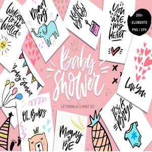 婴儿淋浴品牌设计素材合集 Baby Shower Collection