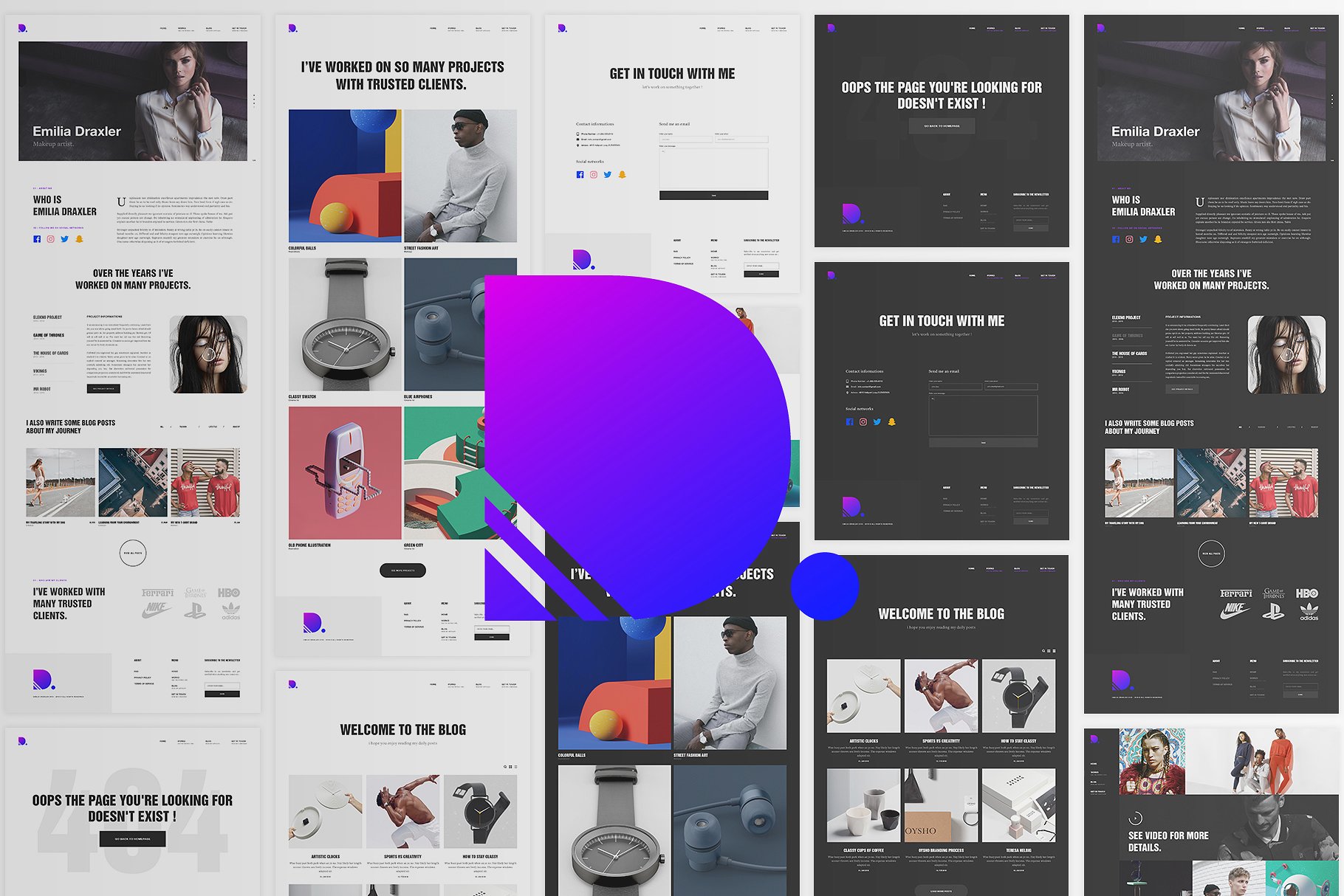 德拉克斯勒 -设计创意组合(网站模板）