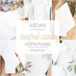 素净色贺卡卡片样机模板合集 Neutral Card Mockups Bundle
