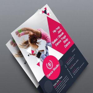舞蹈工作室宣传海报传单模板 Dance Studio Flyer