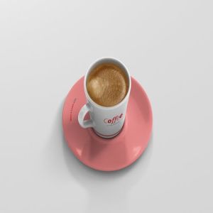 高品质的咖啡马克杯样机展示模板 Coffee Cup Mockup – Cone Shape插图13