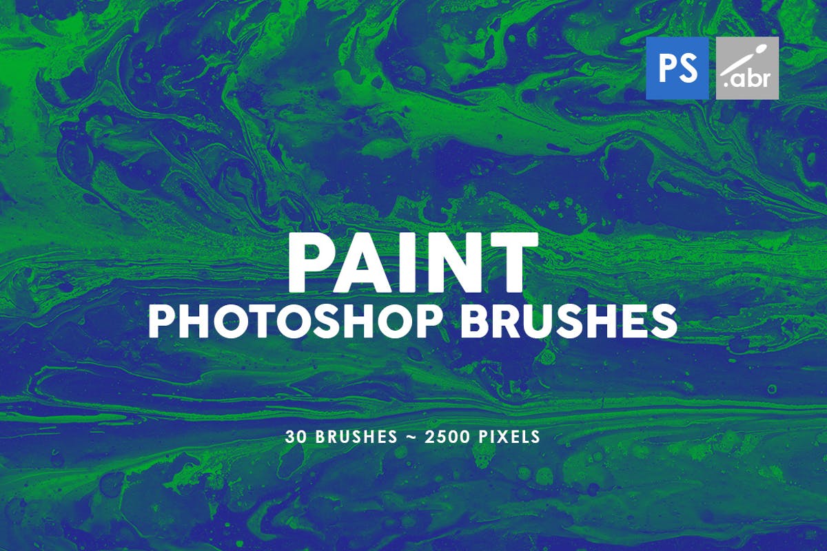 30款油漆手工纸张纹理肌理PS笔刷v1 30 Paint Texture Photoshop Brushes Vol. 1