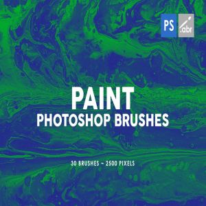 30款油漆手工纸张纹理肌理PS笔刷v1 30 Paint Texture Photoshop Brushes Vol. 1