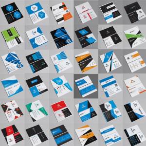 100款现代设计风格企业名片模板 100 Modern Business Cards Bundle插图4