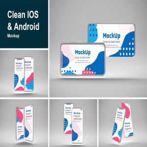 iOS&Android概念手机样机模板 Clean IOS & Android MockUp插图1