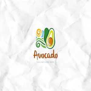 绿色健康食品品牌Logo设计模板 Avocado Logo Template插图2