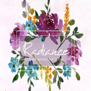 花卉水彩剪贴画 Radiance-Watercolor Clip Art