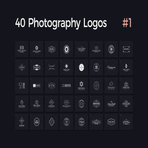 40款多用途摄影Logo模板V.1 40 Photography Logos Vol. 1插图1