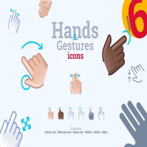 简易的手和手势图标（巨型包装）