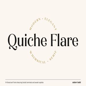 宽条纹衬线英文字体家族 Quiche Flare Font Family