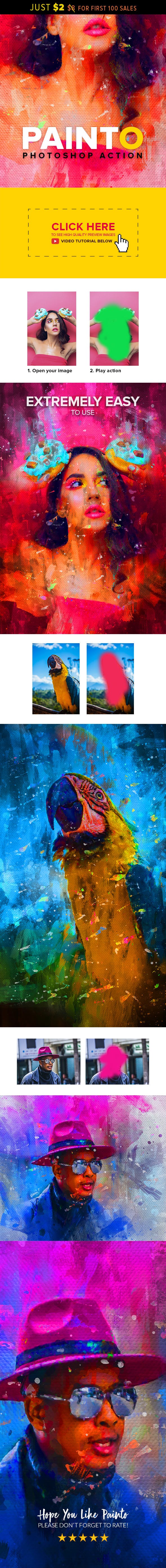 现实派水彩效果的PS动作 Painto Photoshop Action [atn]