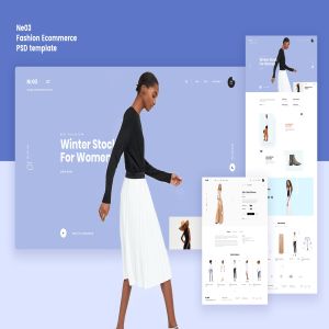 欧美时尚服饰品牌网上商城PSD模板电商设计素材 Ne03 – Fashion Ecommerce PSD template