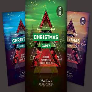 圣诞节节日活动宣传单设计模板 Christmas Party Flyer Template