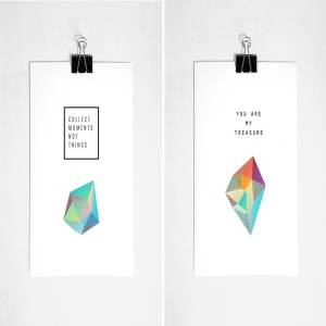 时尚潮人几何晶体图标 Crystals II