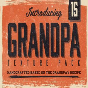 15款复古手工制作风格油墨肌理纹理 15 Grandpa’s Texture