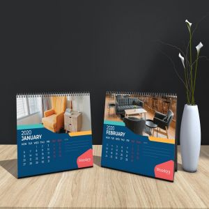 家具品牌定制2020年活页台历设计模板 Woodora Furniture Table Calendar 2020插图2