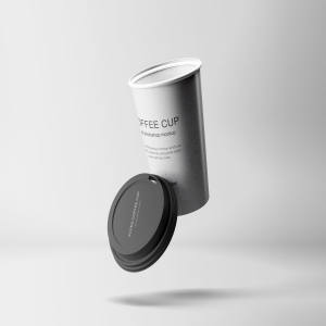 创意纸杯设计定制外观效果图样机模板 Flying Coffee Cup Mockup插图2
