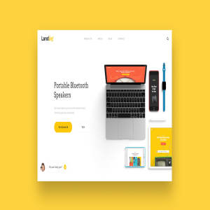 免费创意电子产品电商网站UI套件 UI Kit Landing Page