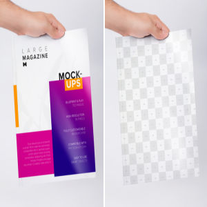 大型杂志封面设计效果图样机04 Large Magazine Cover Mockup 04