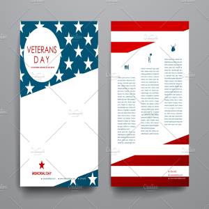 美国总统日节日主题宣传小册子模板 President’s Day brochures