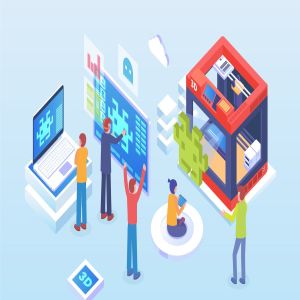 3D打印技术开发2.5D等距概念插画 Isometric 3D Printing Development Vector Concept
