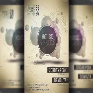 极简派对宣传单设计模板 Minimal Party Flyer Template