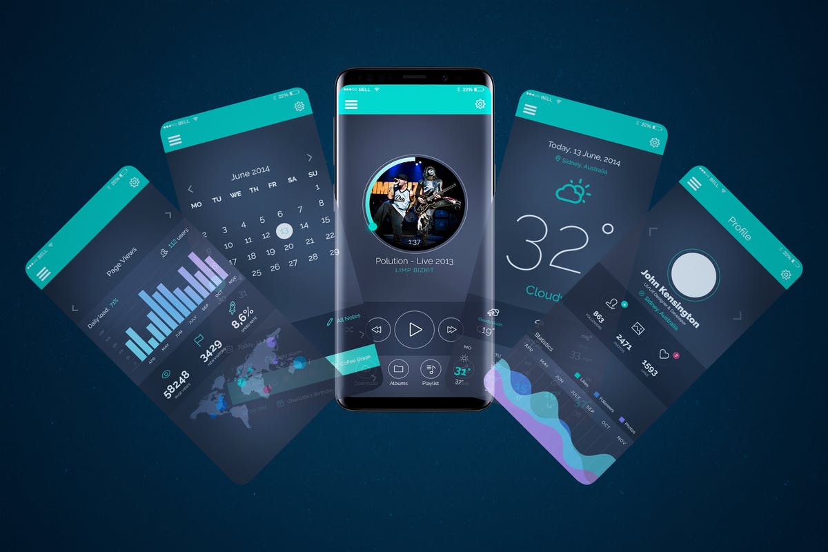 三星智能手机S9设备动态样机模板v2 Animated S9 MockUp V.2