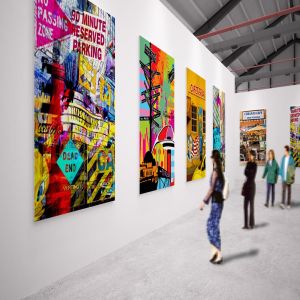 展览馆绘画作品艺术品展示样机Vol.3 Exhibition Mockup [vol3]