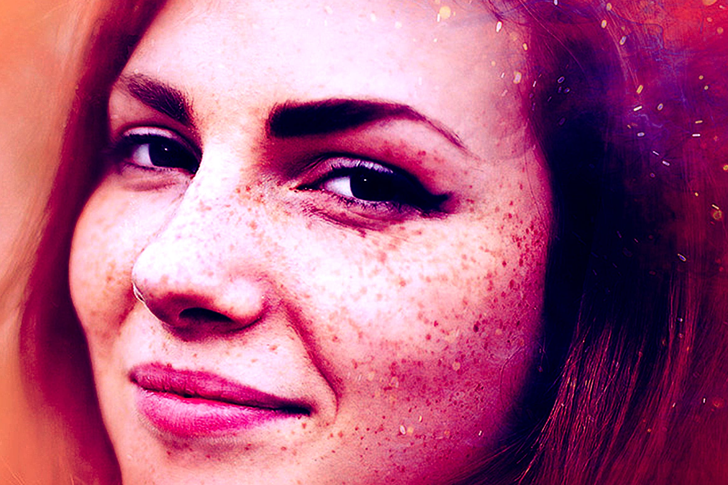 人像肖像照片梦幻烟雾蒙版处理PSD图层样式 Artistic Smoke Photo Effect