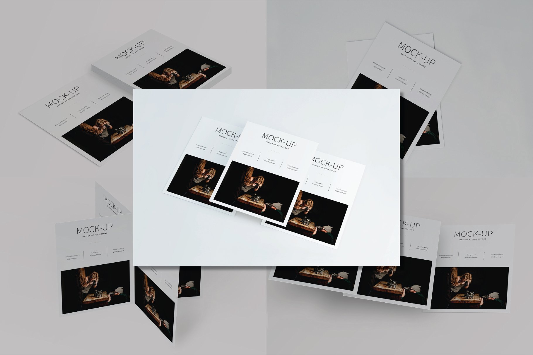 美国信纸大小的海报展示样机下载 US Letter Flyer Mock-Up [psd]