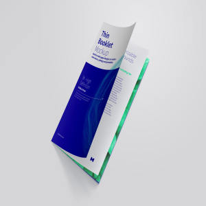 超薄产品手册设计图样机模板 Thin Booklet Mockup